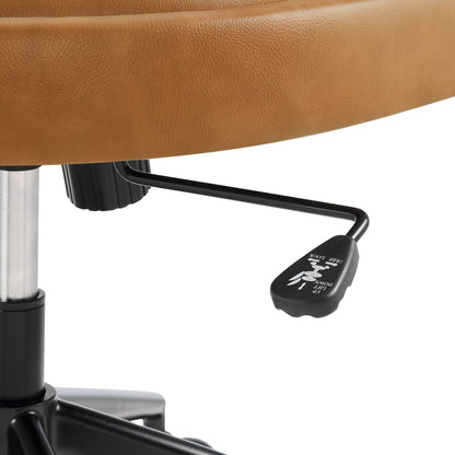 Pinnacle vegan leather office chair by Modway with tan upholstery and adjustable lever on Tampa Home & Garden Store