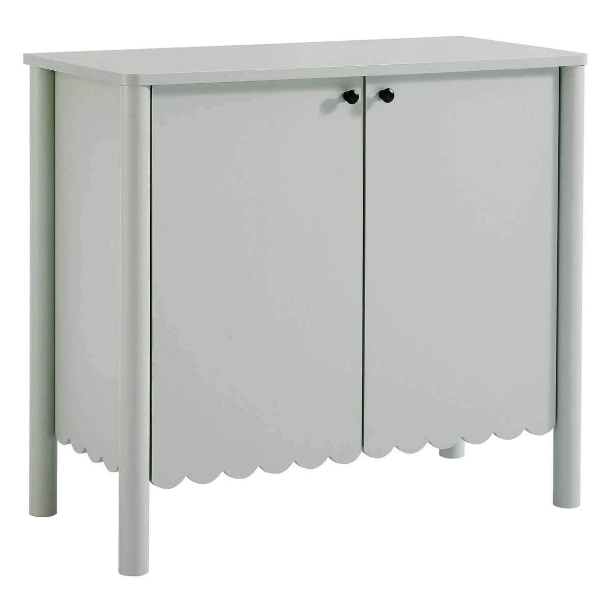 Emmeline 35in 2-Door scalloped sideboard by Modway, light sage green, living room storage on Tampa Home & Garden Store