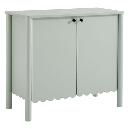 Emmeline 35in 2-Door scalloped sideboard by Modway, light sage green, living room storage on Tampa Home & Garden Store