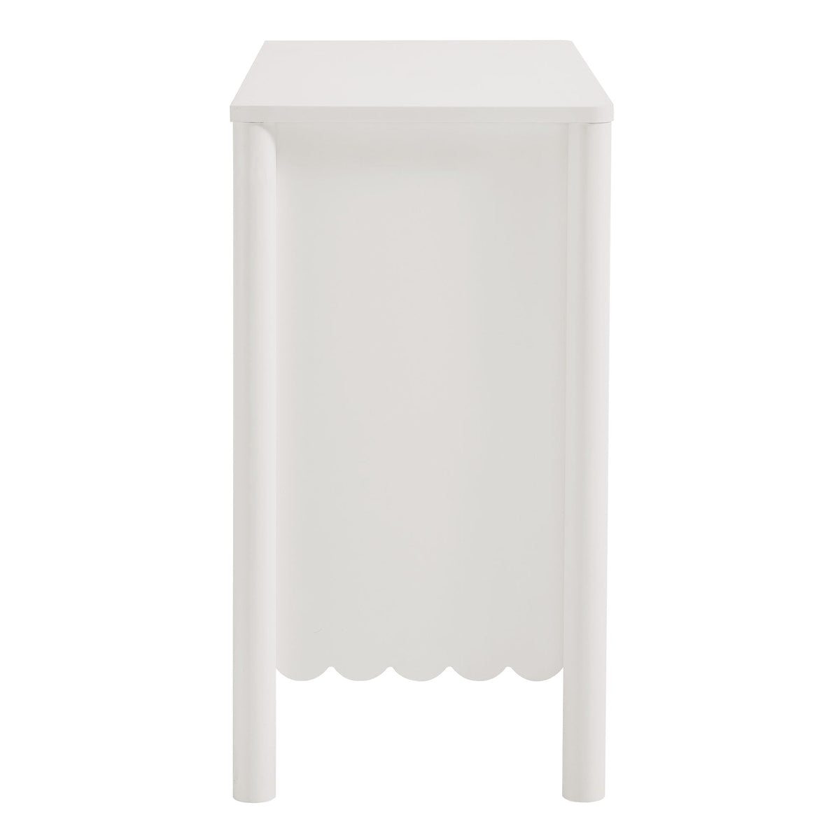 Emmeline 35in white 2-door scalloped sideboard cabinet with rounded legs by Modway on Tampa Home & Garden Store