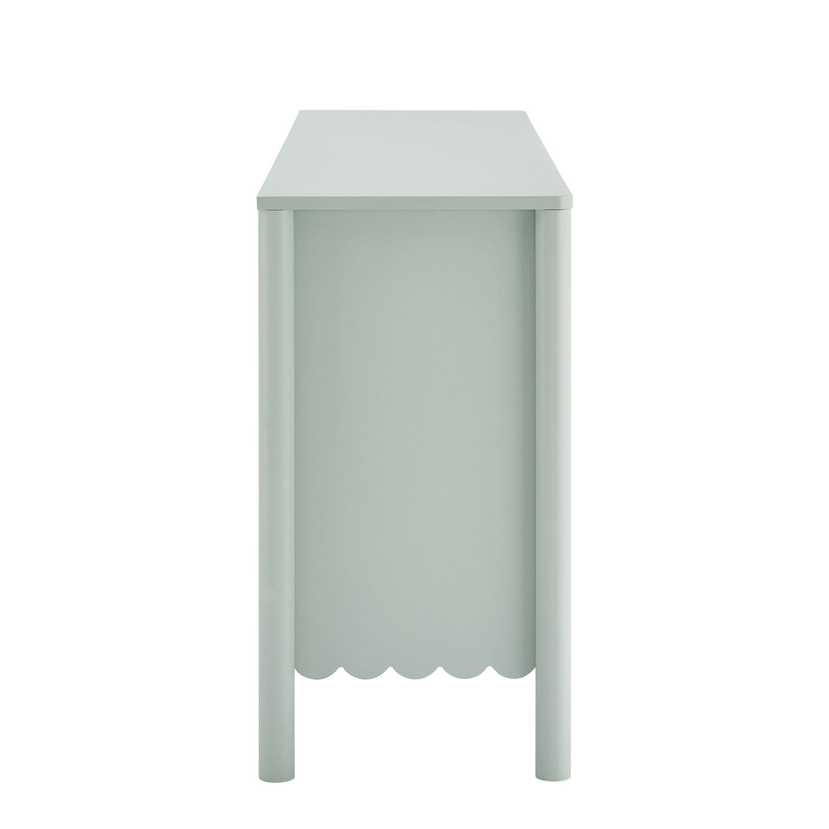 Emmeline 66in 4-Door scalloped sideboard cabinet mint green with scalloped base by Modway on Tampa Home & Garden Store