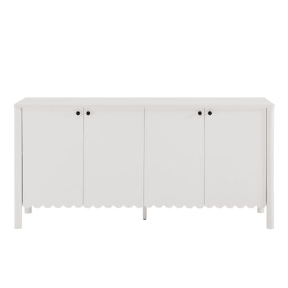 Emmeline scalloped sideboard white with black knobs by HouseOfZazla on Tampa Home & Garden Store