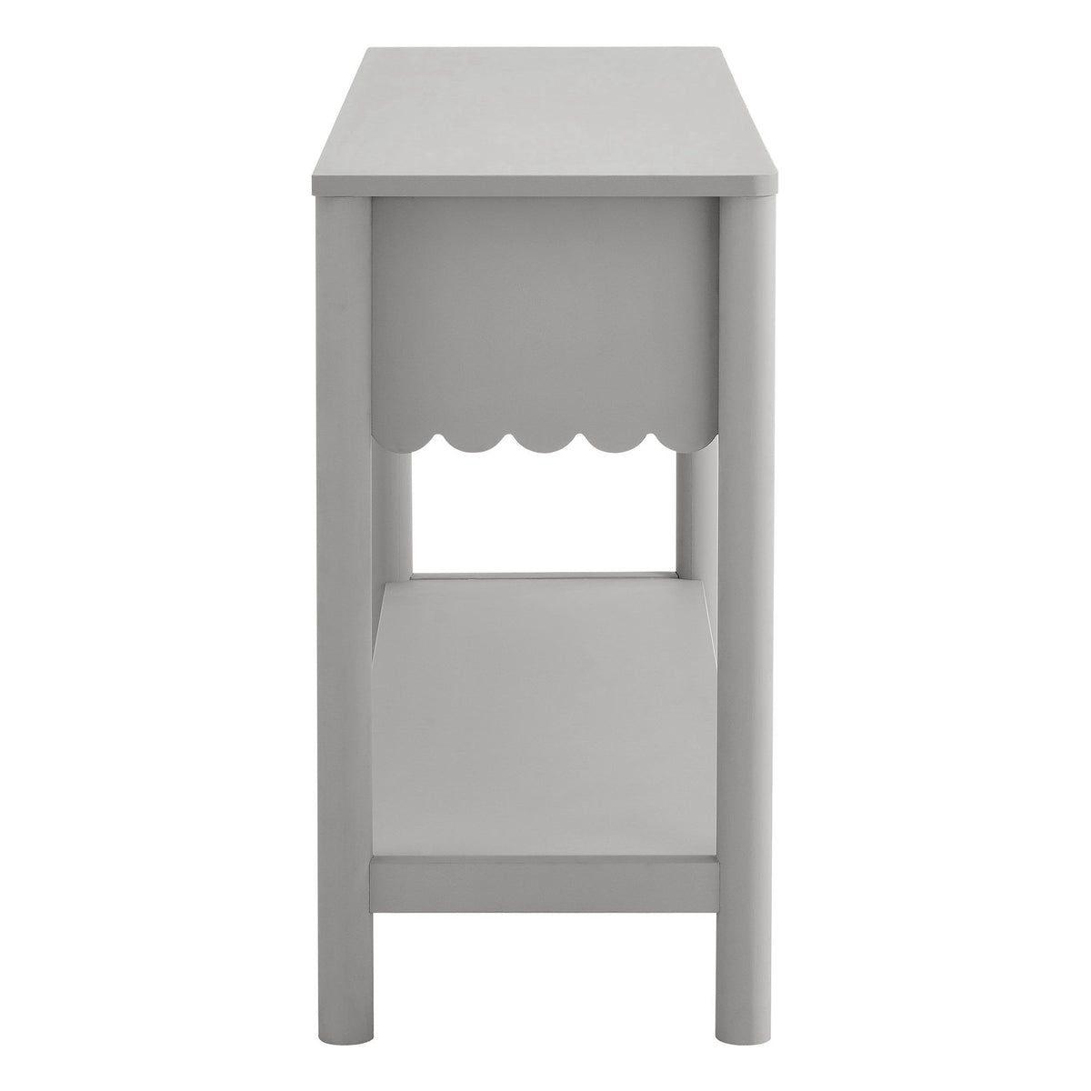 Emmeline 3-Drawer Scalloped Console Table by Modway, gray finish for the living room on Tampa Home & Garden Store