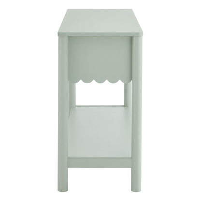 Emmeline 3-drawer scalloped console table in sage green by Modway for HouseOfZazla on Tampa Home & Garden Store