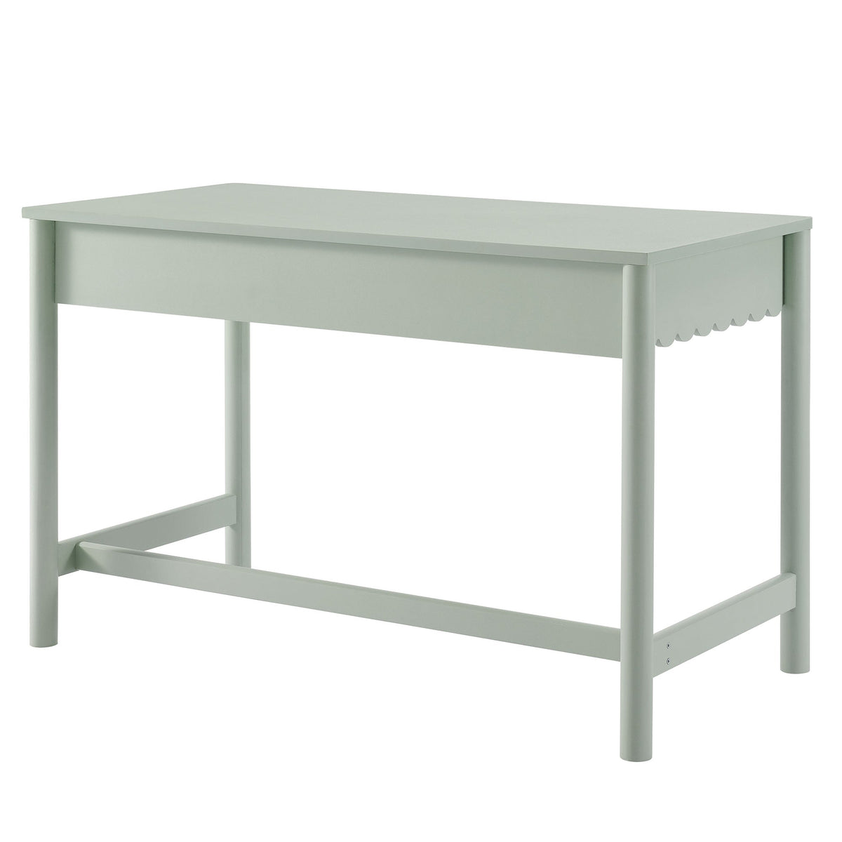 Emmeline 1-Drawer Scallop Writing Desk in pale sage green with scalloped apron by Modway on Tampa Home & Garden Store
