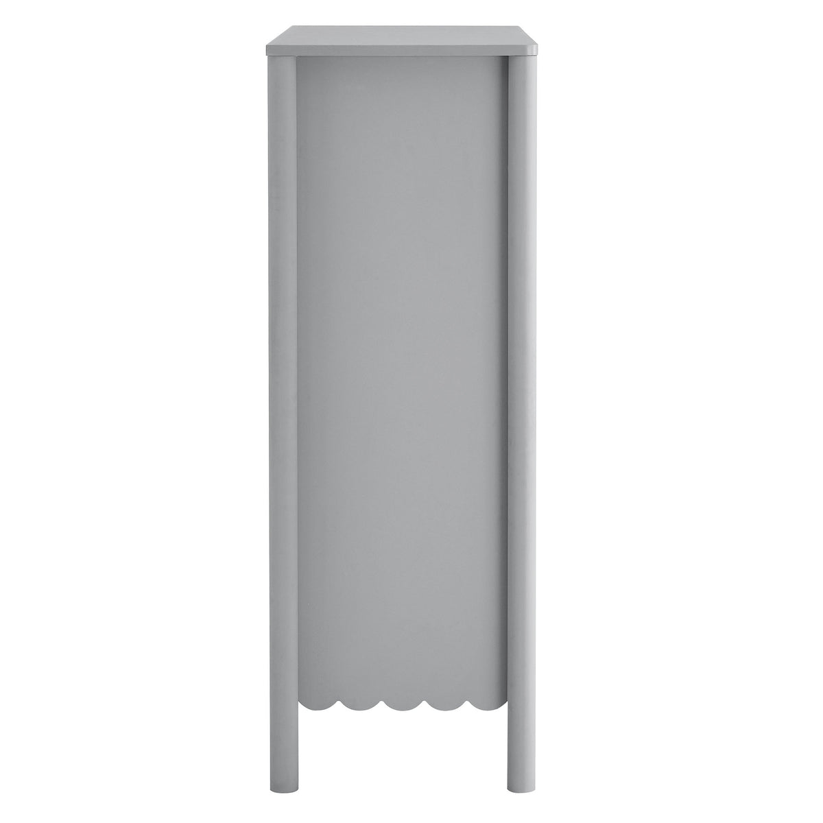 Emmeline Scalloped 5-Drawer Chest gray wood dresser by Modway on Tampa Home & Garden Store