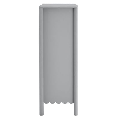 Emmeline Scalloped 5-Drawer Chest gray wood dresser by Modway on Tampa Home & Garden Store