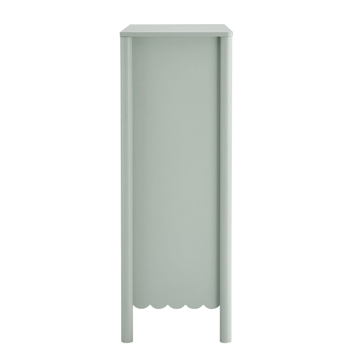 Emmeline scalloped 5-drawer chest in pale sage green with scalloped base by Modway on Tampa Home & Garden Store