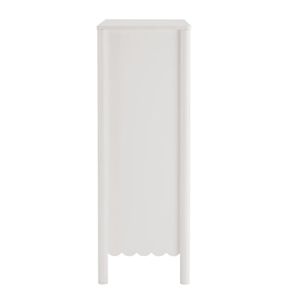 Emmeline scalloped 5-drawer chest in white, Modway dresser with scalloped base on Tampa Home & Garden Store