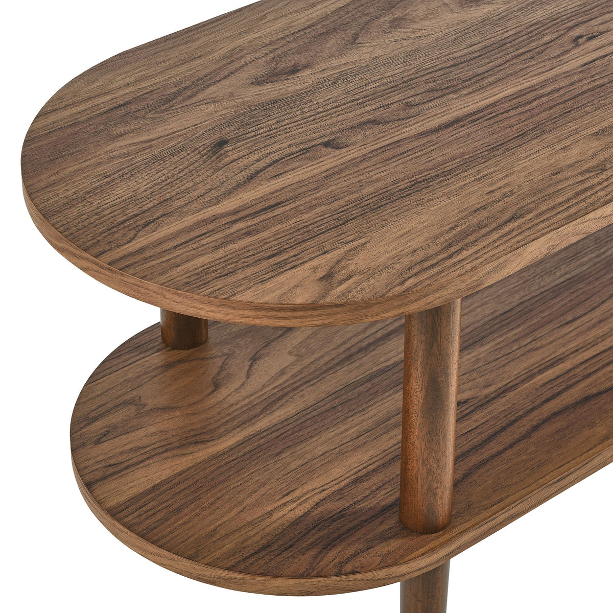 Torus Oval Wood TV Stand by Modway, brown wood finish for living room sets on Tampa Home & Garden Store