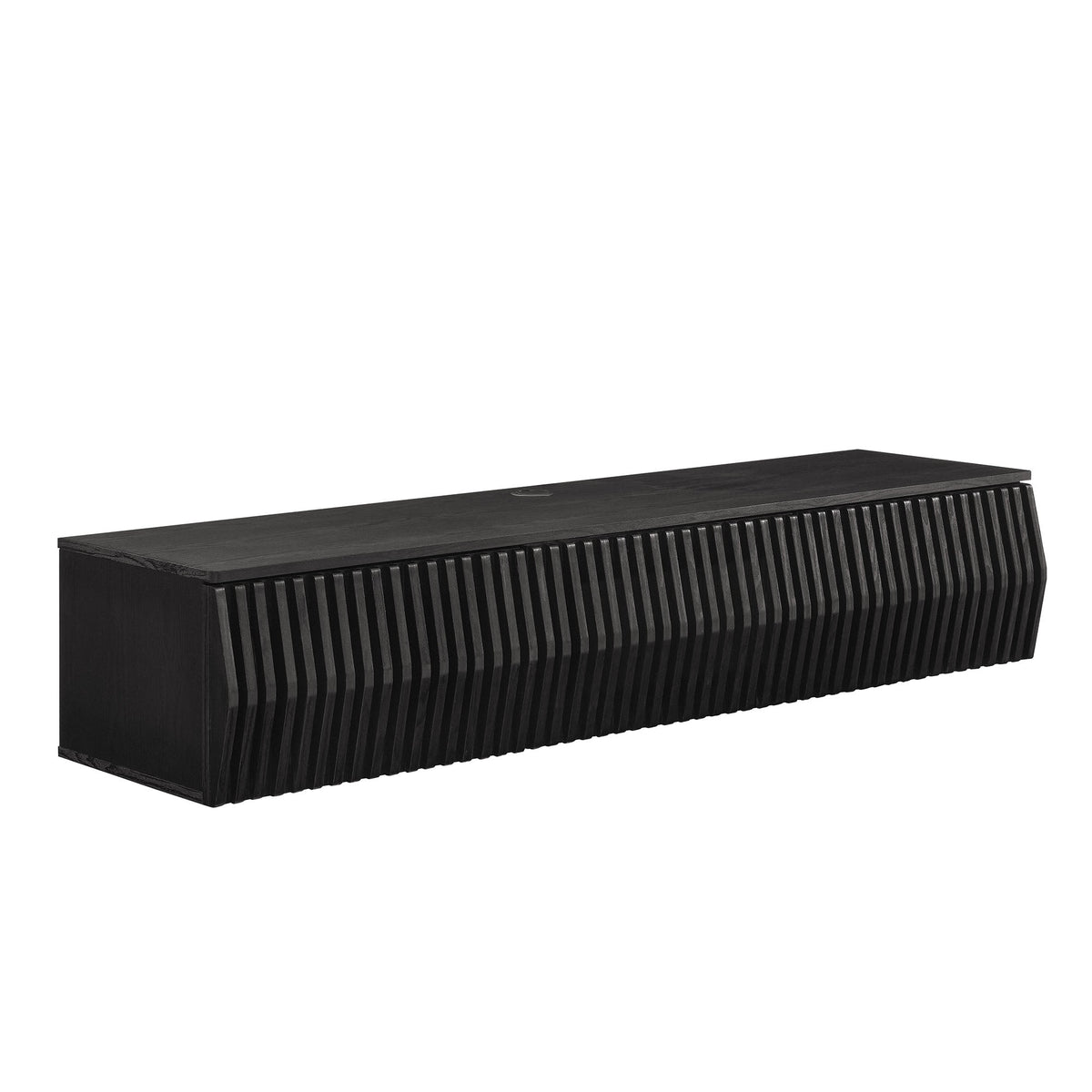 Vaughn 64in wall-mount TV stand by Modway with black ribbed front panel on Tampa Home & Garden Store