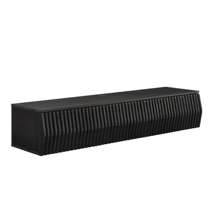 Vaughn 64in wall-mount TV stand by Modway with black ribbed front panel on Tampa Home & Garden Store
