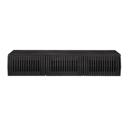 Vaughn 64in wall mount TV stand black slat-front entertainment console HouseOfZazla on Tampa Home & Garden Store