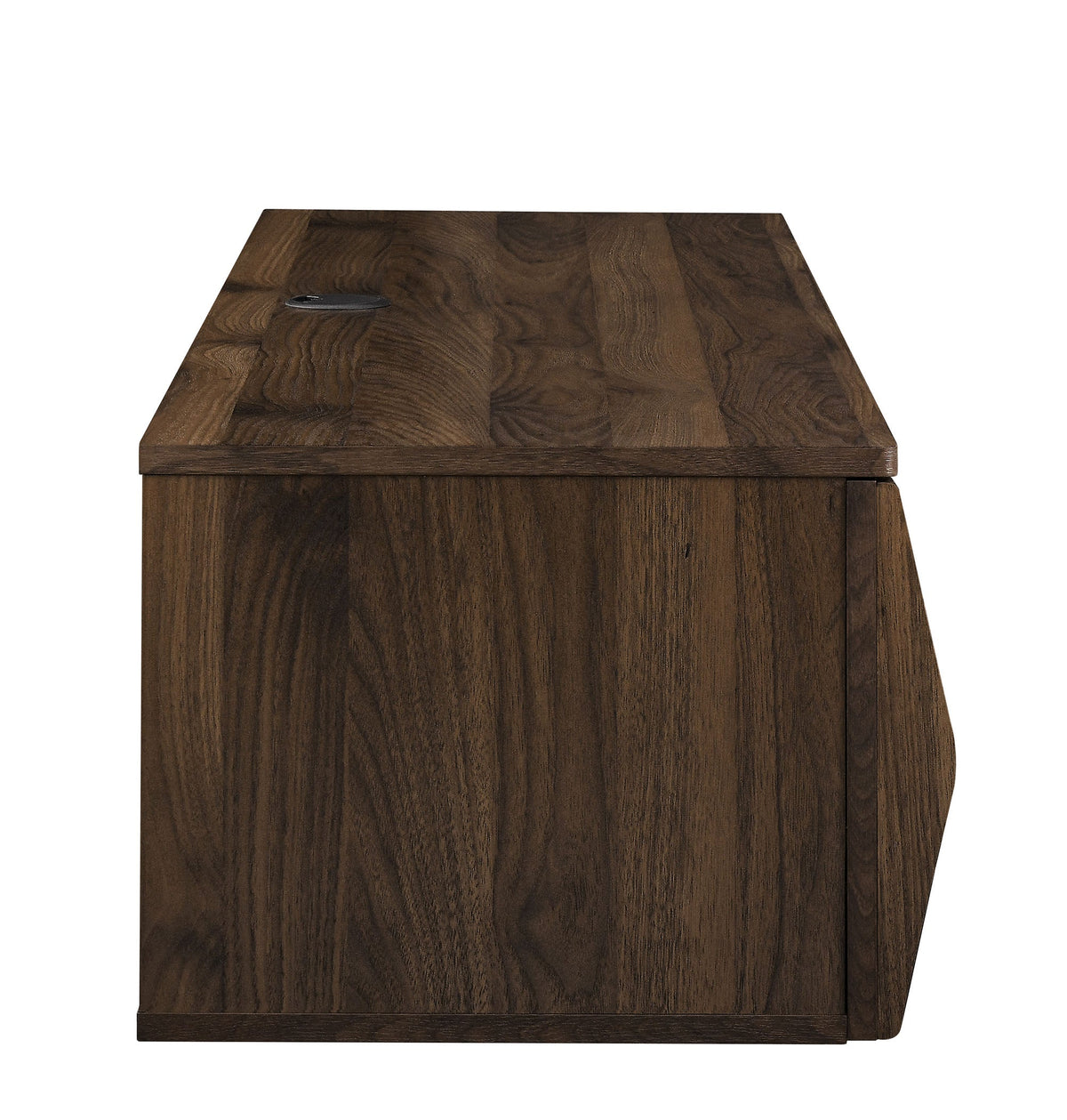 Vaughn 64in wall mount TV stand top panel in dark wood finish with cable grommet on Tampa Home & Garden Store