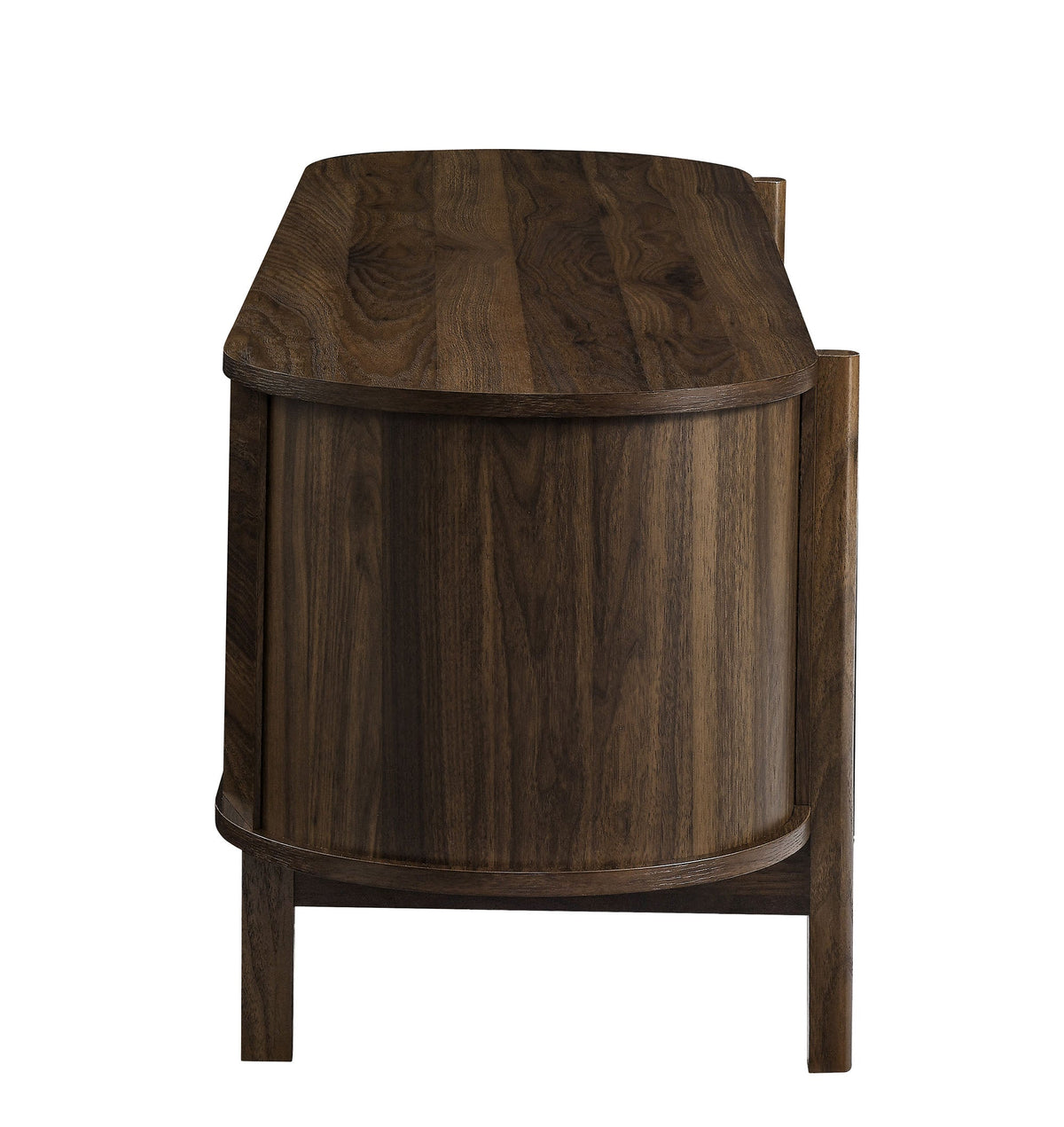 Reid 61in TV Stand by Modway in dark wood finish with curved barrel front HouseOfZazla on Tampa Home & Garden Store