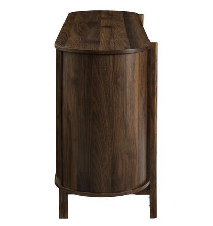 Reid 63in curved sideboard by Modway in dark walnut wood with curved front and rounded base on Tampa Home & Garden Store