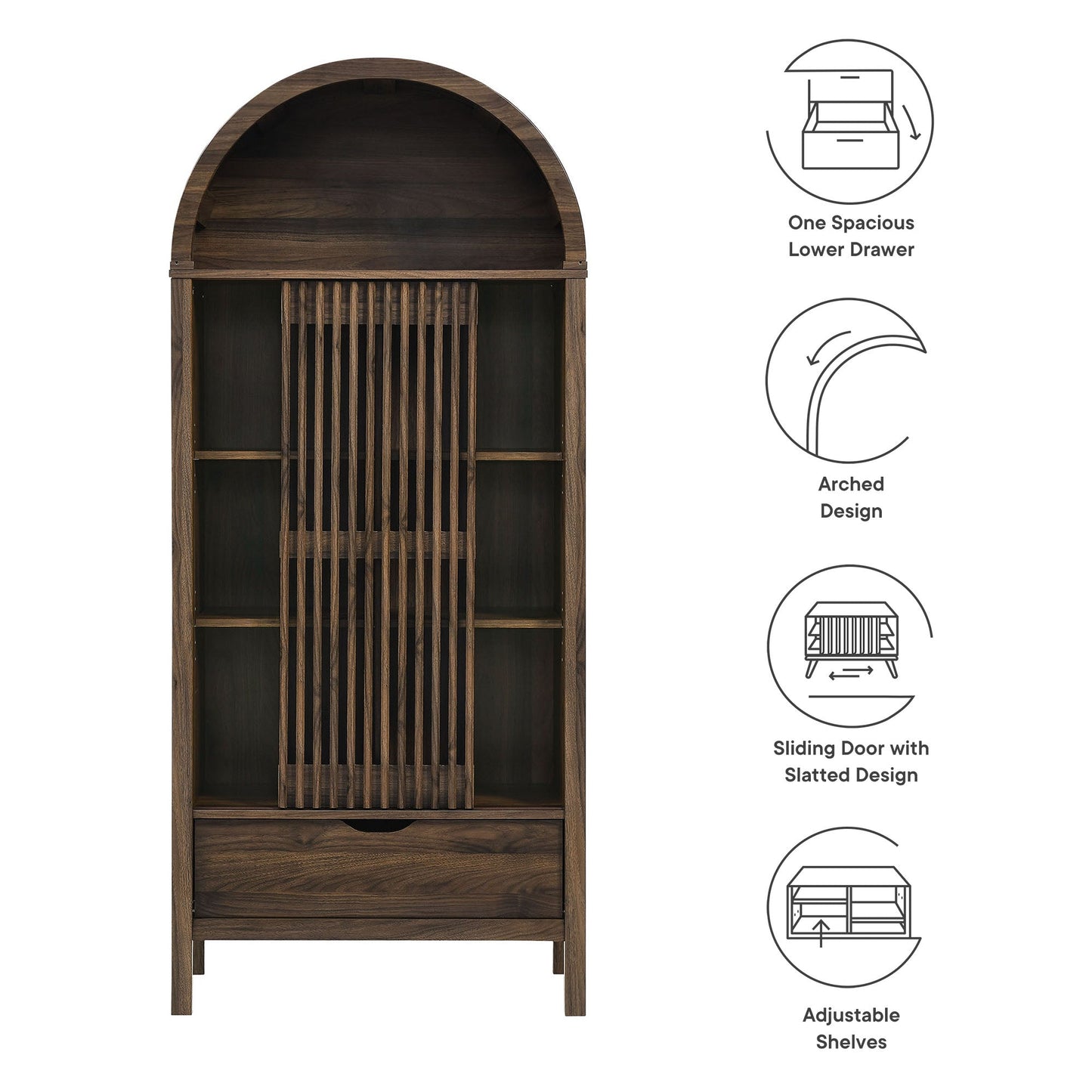Modway Vaughn Cabinet for Display and Home Use