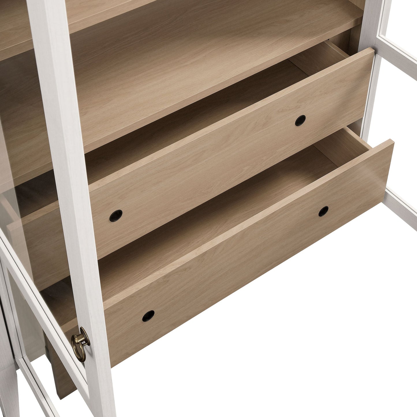 Nolan Wood Storage Cabinet with Arched Doors