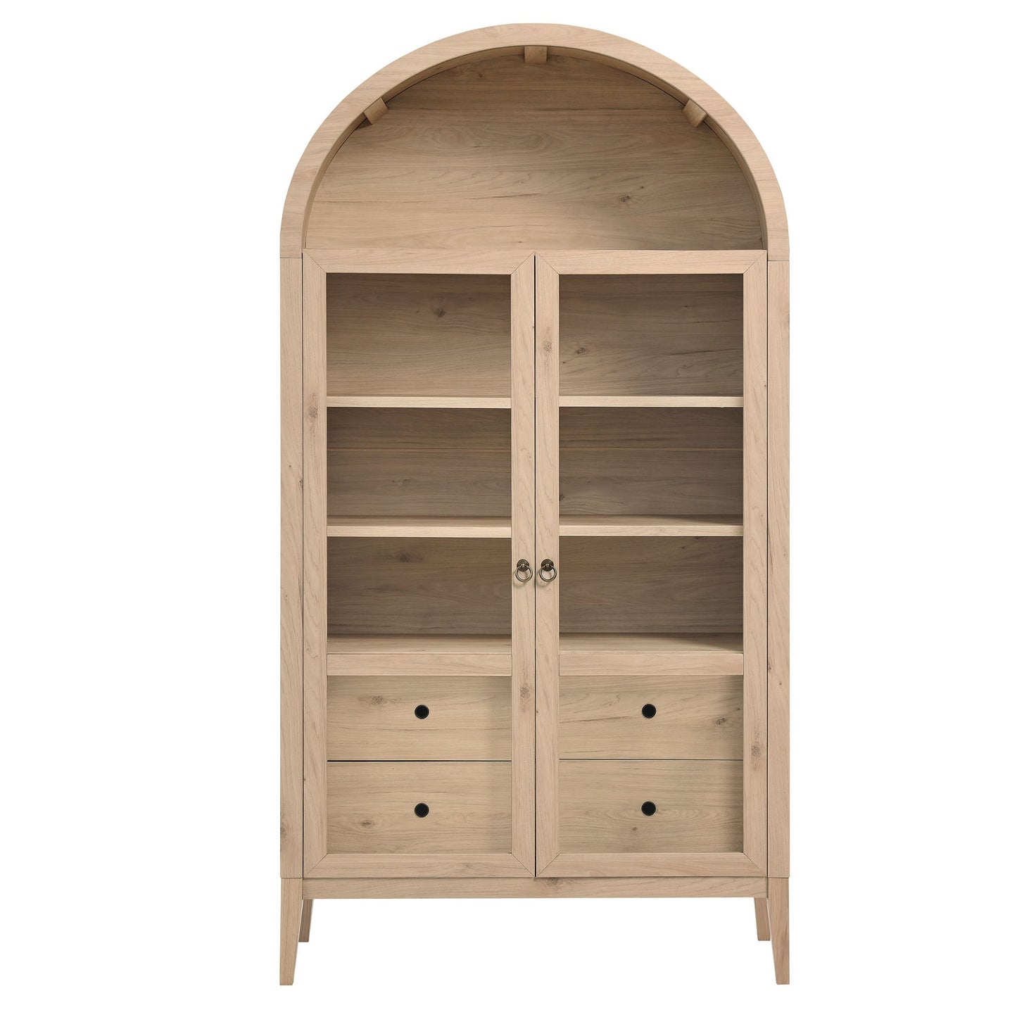 Nolan Wood Storage Cabinet with Arched Doors
