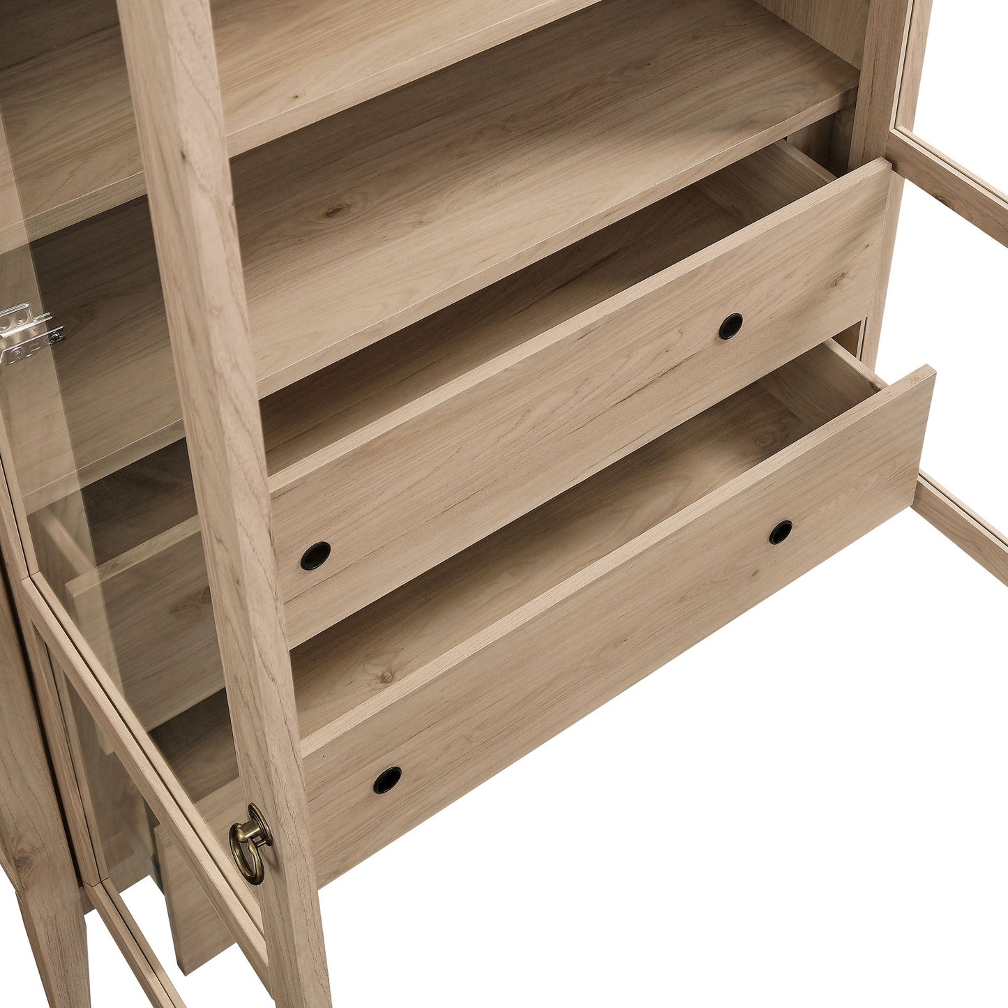 Nolan Wood Storage Cabinet with Arched Doors
