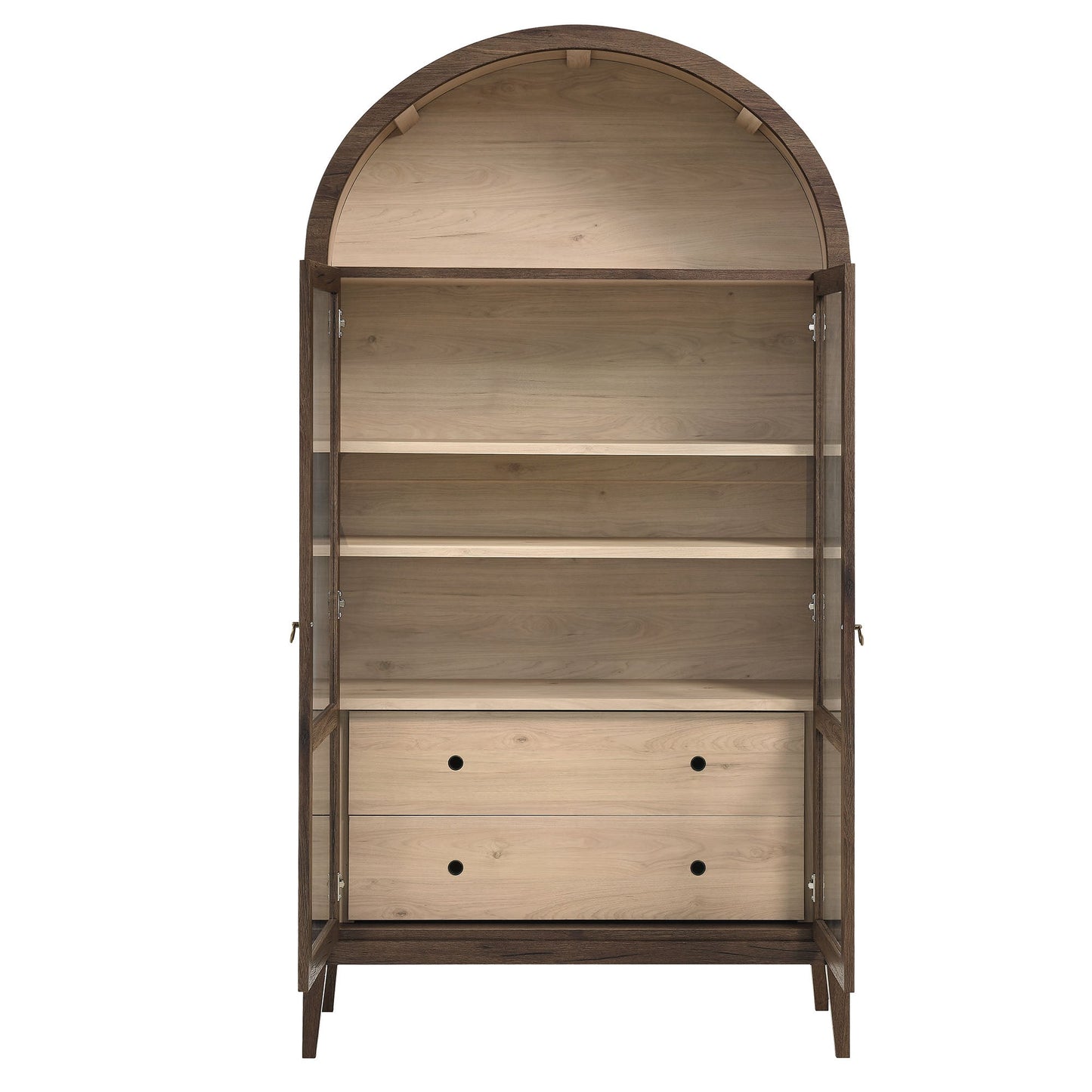 Nolan Wood Storage Cabinet with Arched Doors
