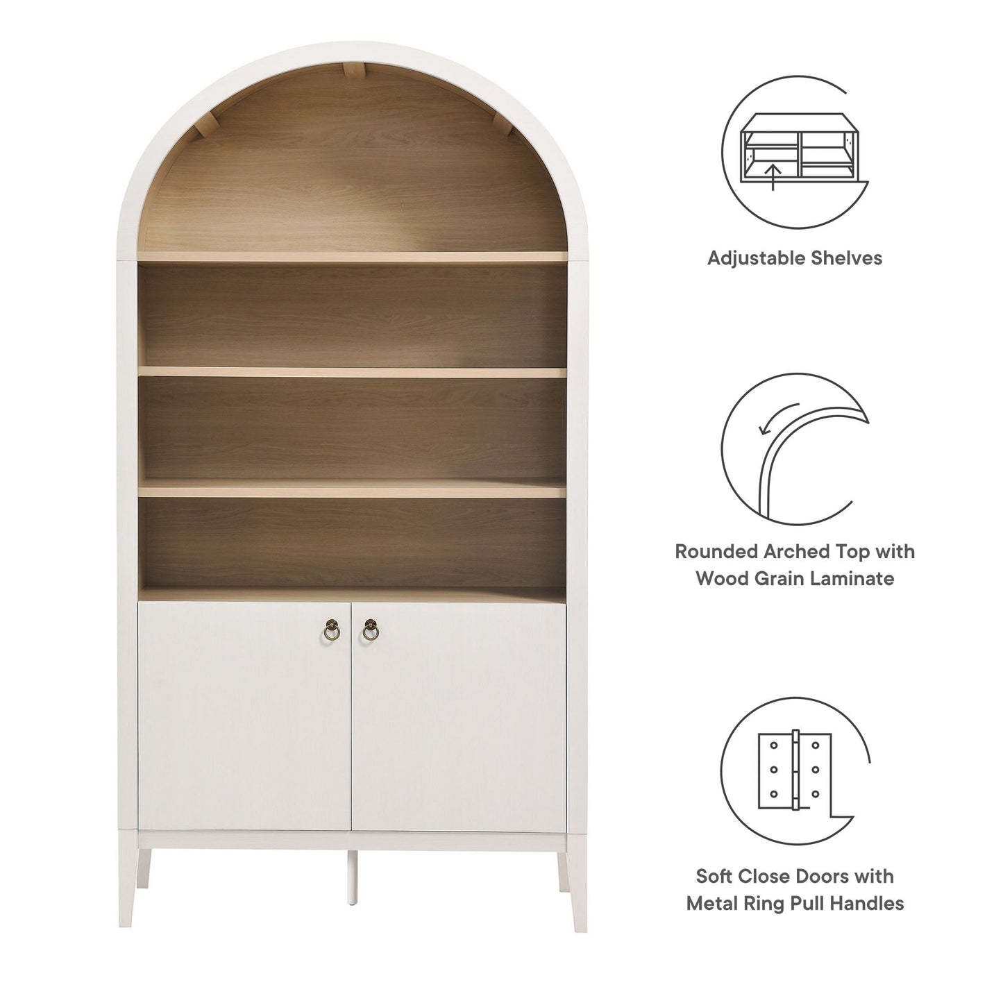 Modway Nolan Arched Storage And Display Cabinet