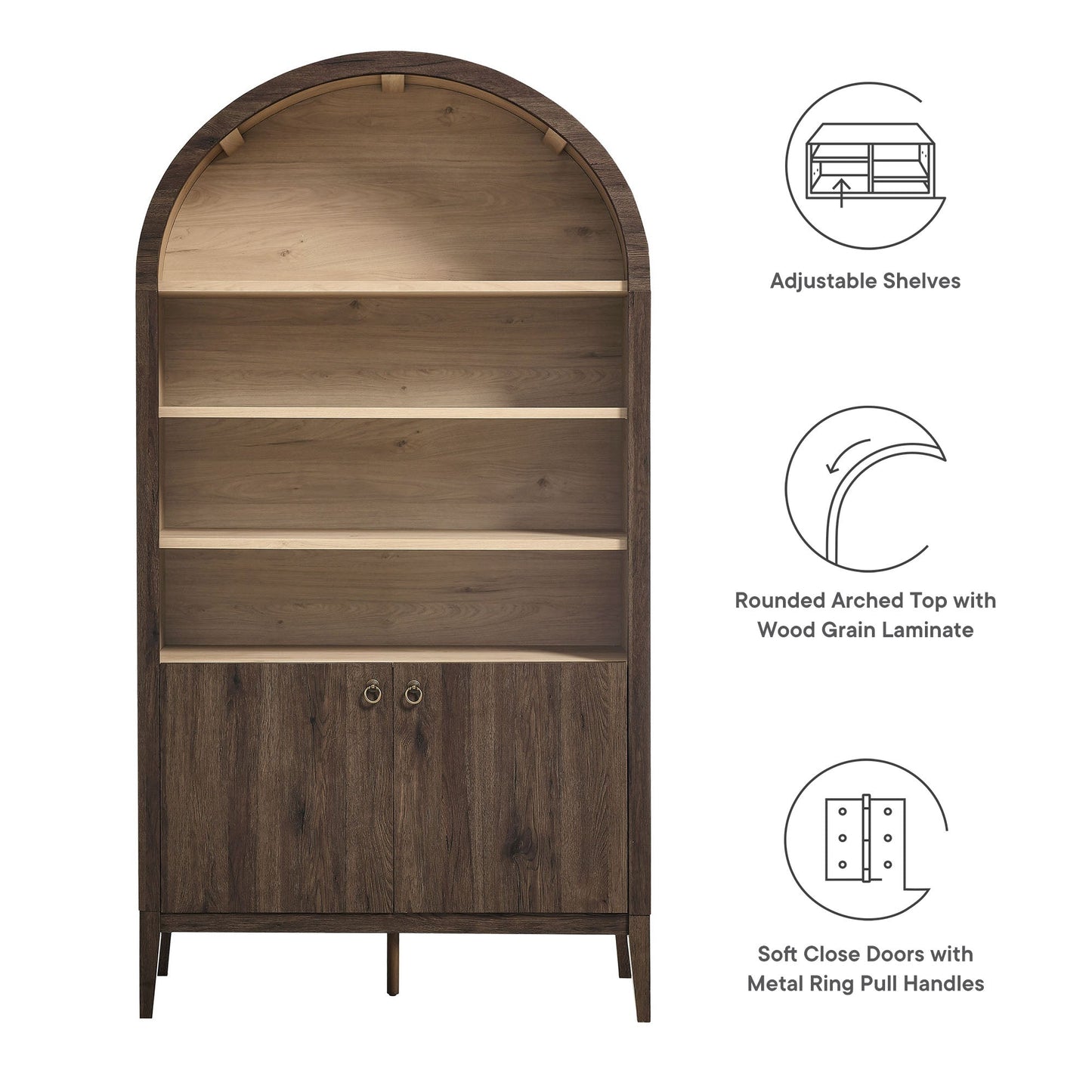 Modway Nolan Arched Storage And Display Cabinet