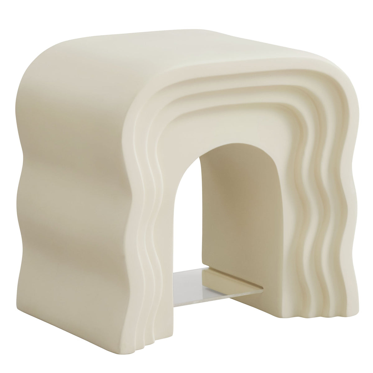 Jorin Squiggle Side Table cream sculptural nightstand with arches by Modway on Tampa Home & Garden Store