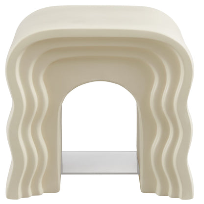 Jorin Squiggle Side Table by Modway, cream sculptural nightstand with curved legs on Tampa Home & Garden Store