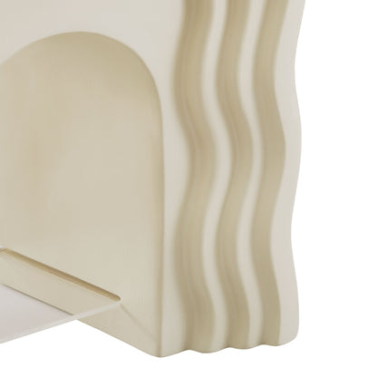 Jorin Squiggle Side Table ivory curved-base nightstand by Modway on Tampa Home & Garden Store