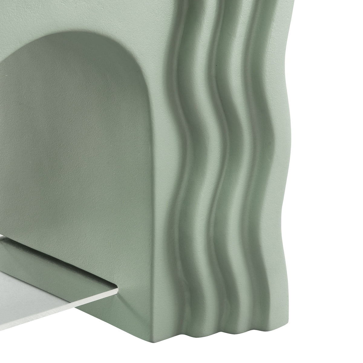 Jorin Squiggle Side Table sage green with curved silhouette, modern nightstand by Modway on Tampa Home & Garden Store