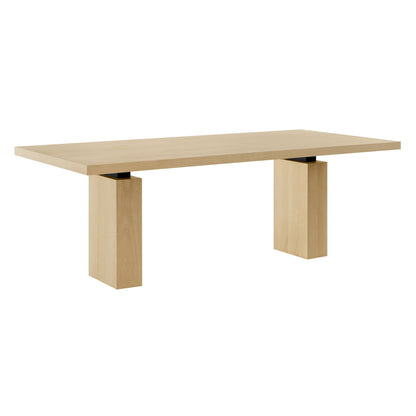 Piston 82-inch Rectangular Wood Dining Table by Modway natural finish with block legs on Tampa Home & Garden Store