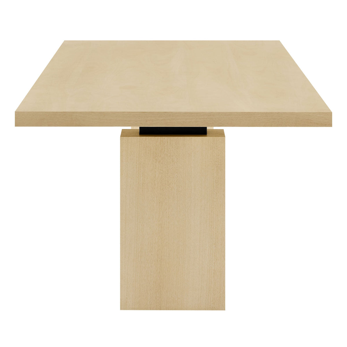 Piston 82-inch rectangular wood dining table by Modway in oak with black pedestal base on Tampa Home & Garden Store