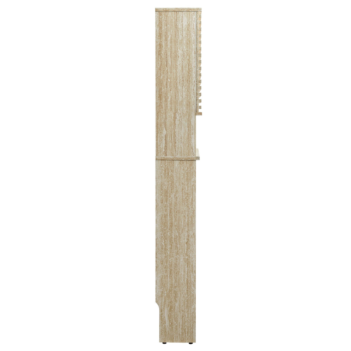 Render Over-the-Toilet faux travertine bathroom storage cabinet by Modway, tall slim unit on Tampa Home & Garden Store