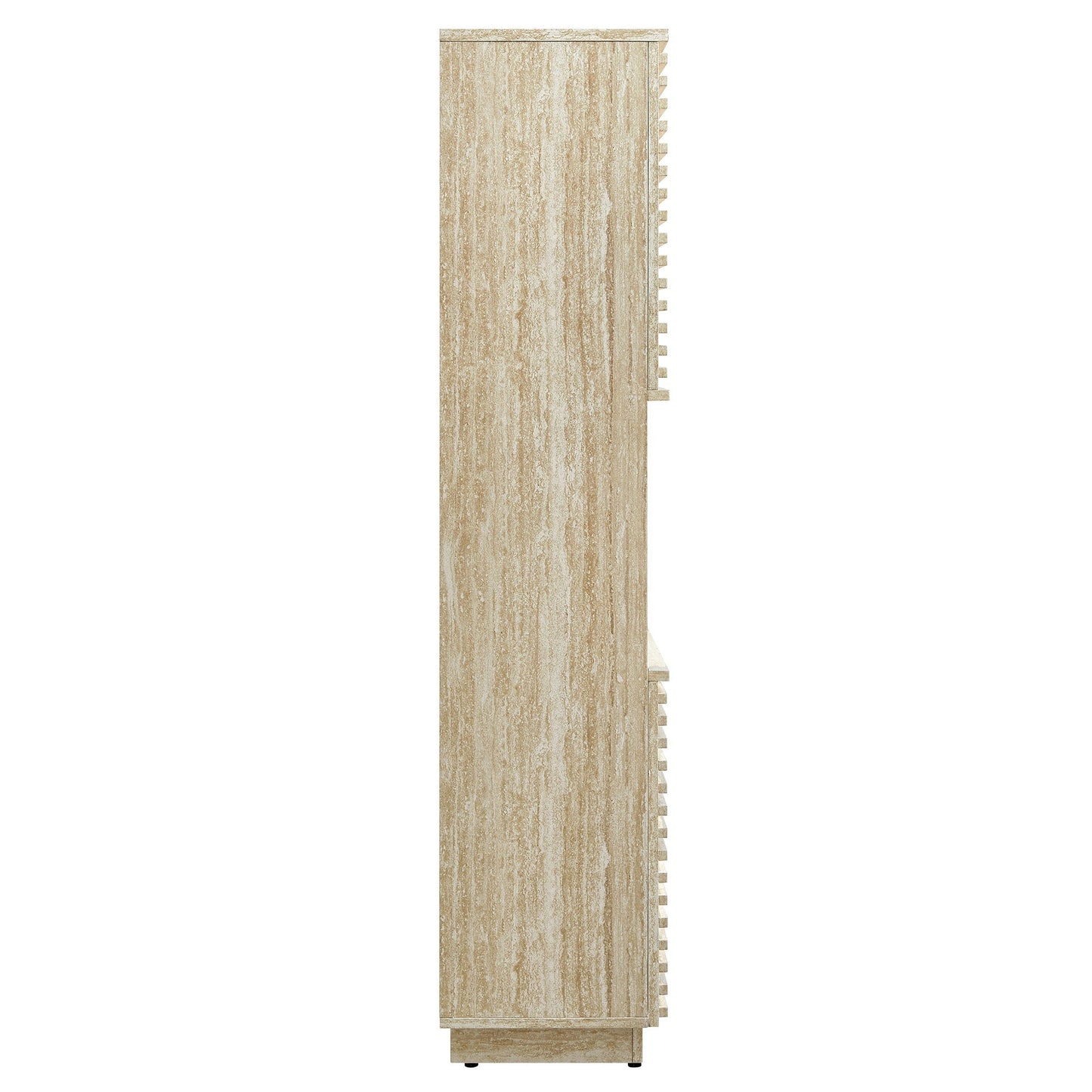 Modway Tall Faux Travertine Linen Storage Cabinet