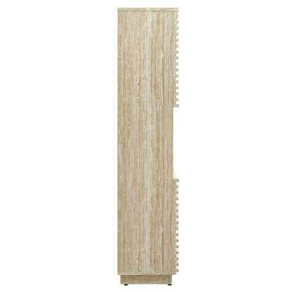 Modway Tall Faux Travertine Linen Storage Cabinet