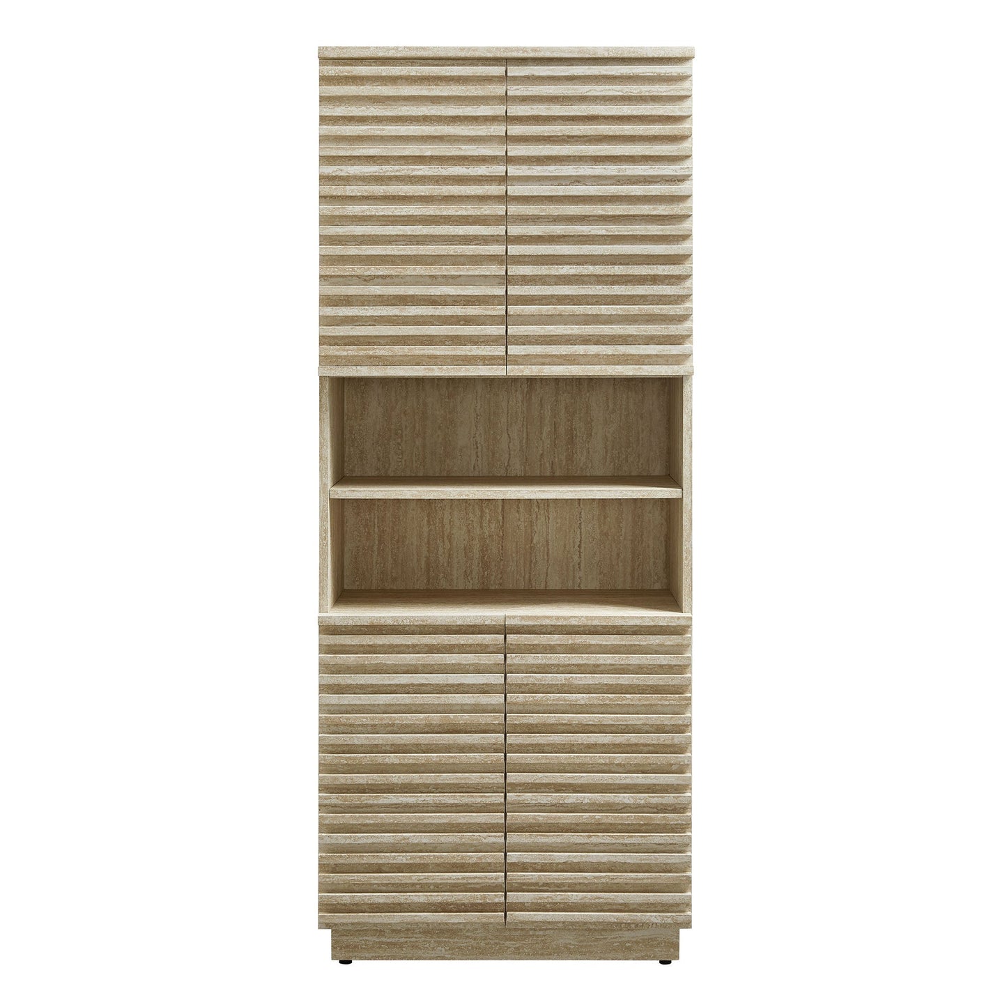 Modway Tall Faux Travertine Linen Storage Cabinet