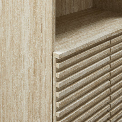 Modway Tall Faux Travertine Linen Storage Cabinet