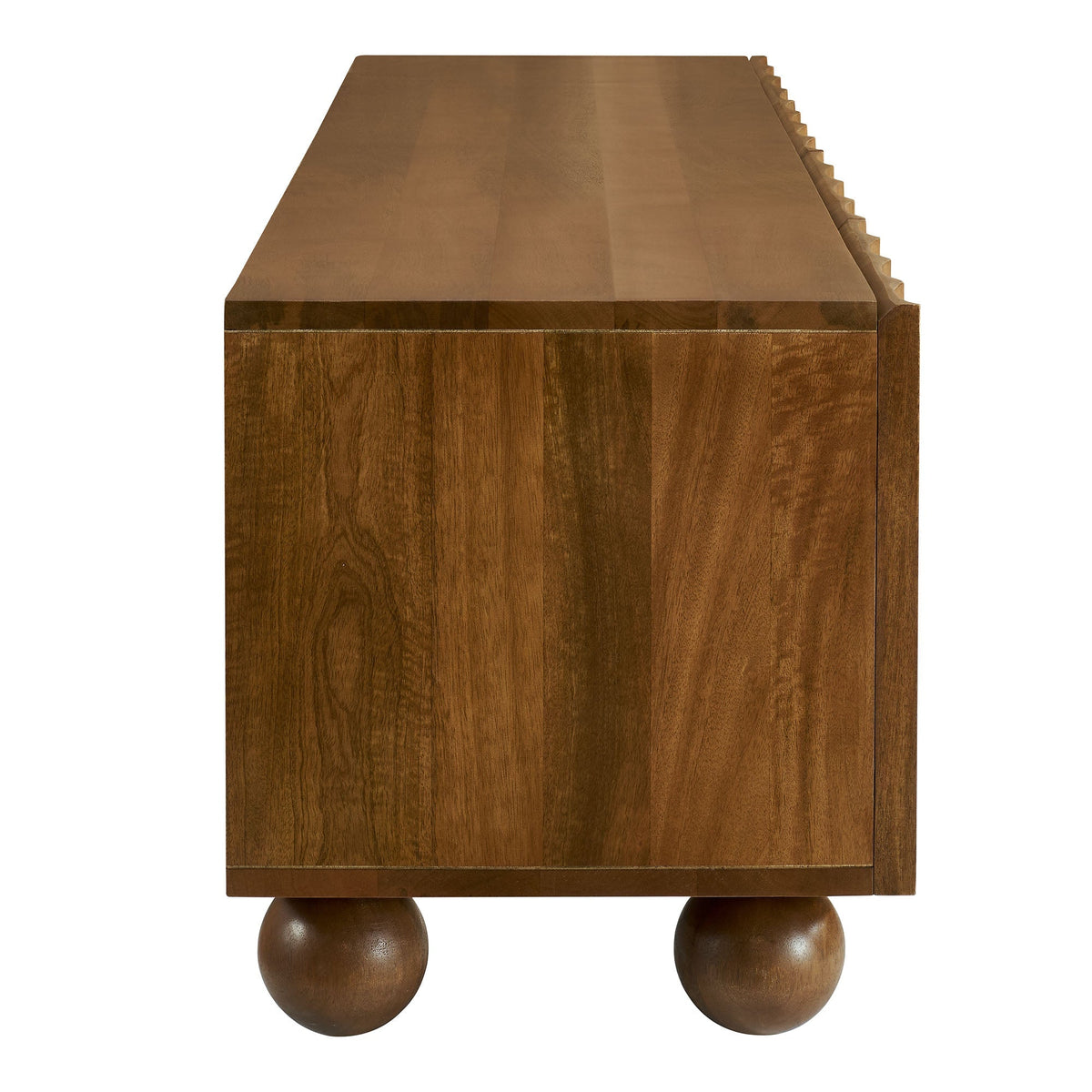 Sorren Scalloped Wood TV Stand by Modway, dark wood with scalloped edge and ball feet on Tampa Home & Garden Store