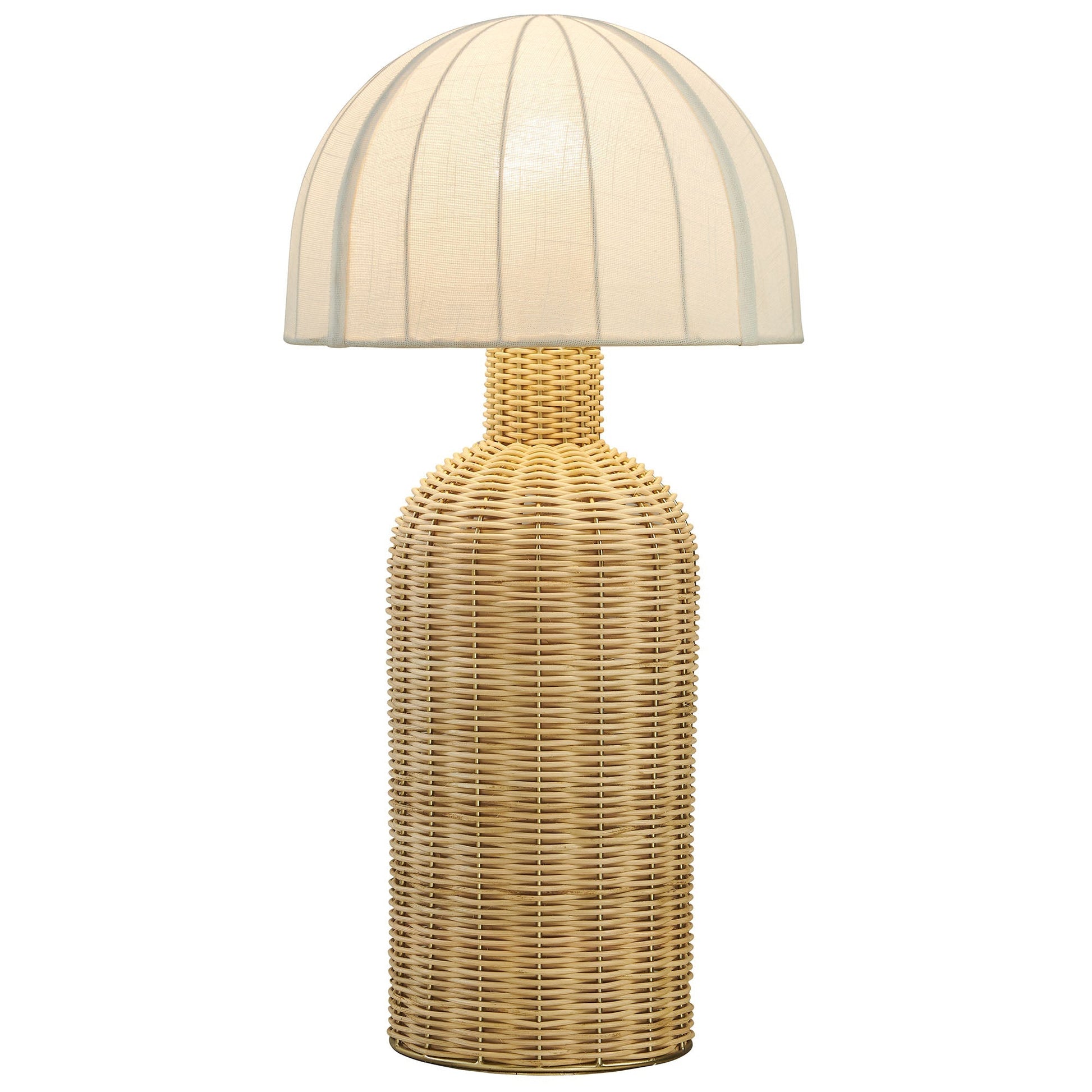 Santo Rattan Table Lamp with Dome Shade by Modway, natural wicker base on Tampa Home & Garden Store