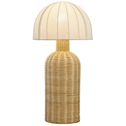 Santo Rattan Table Lamp with Dome Shade by Modway, natural wicker base on Tampa Home & Garden Store