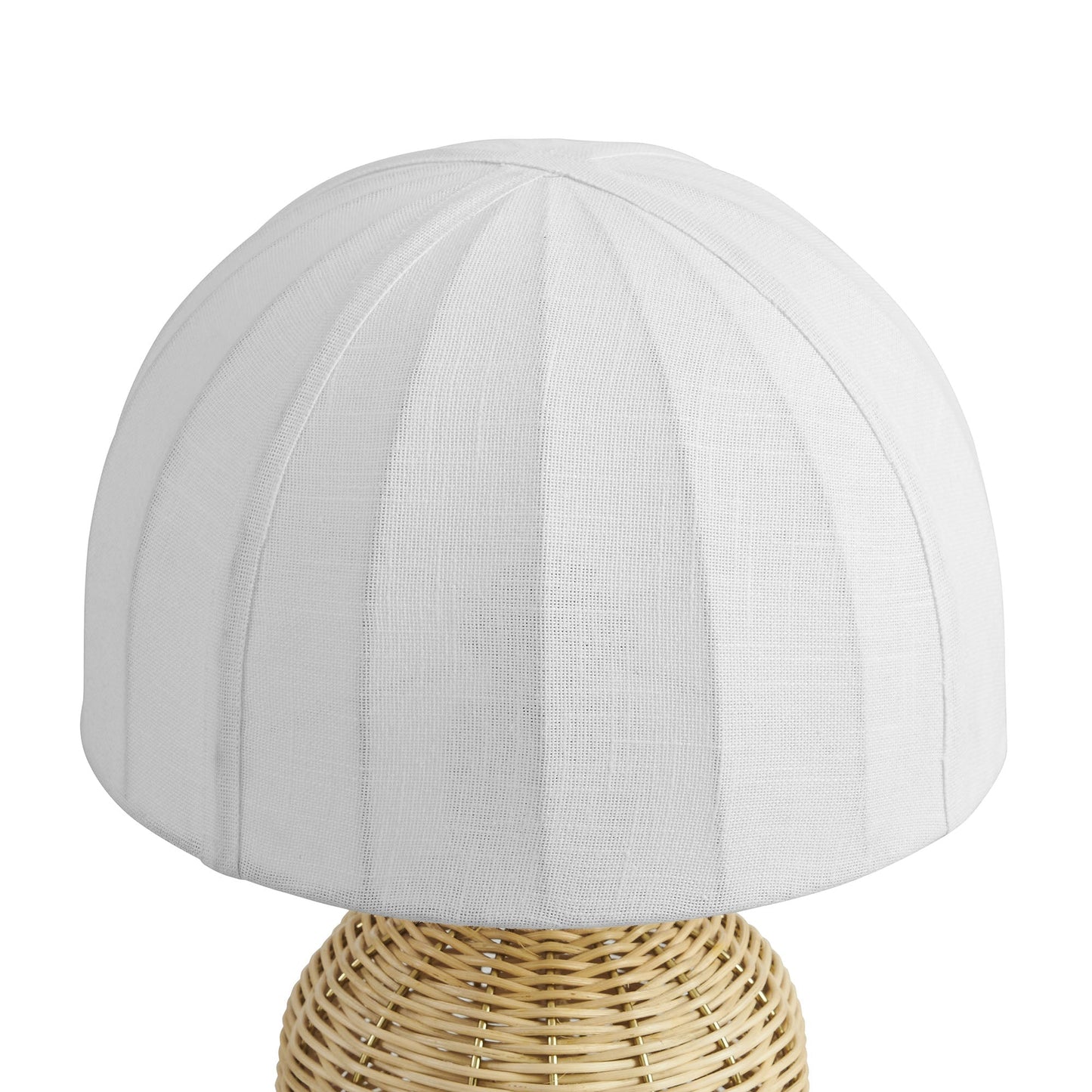 Santo Rattan Table Lamp with Dome Shade by Modway, gray fabric shade, wicker base on Tampa Home & Garden Store