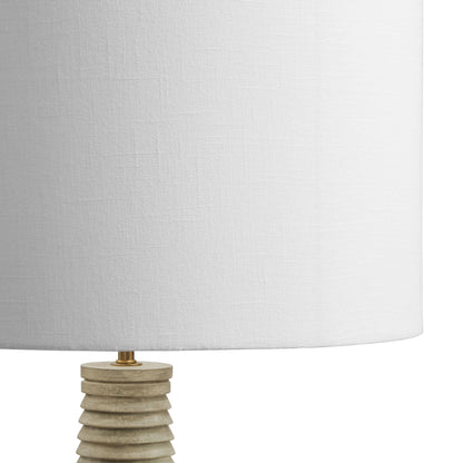 Saylor carved ribbed wood floor lamp with drum shade by Modway on Tampa Home & Garden Store