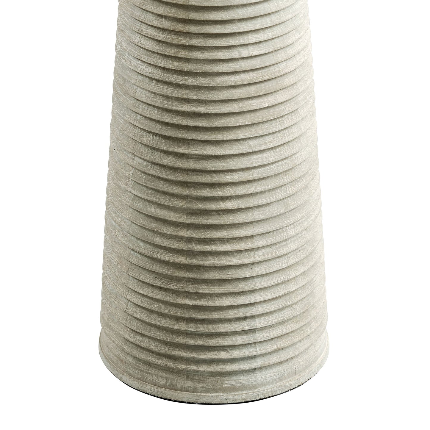 Saylor carved ribbed wood floor lamp with drum shade in gray by Modway on Tampa Home & Garden Store