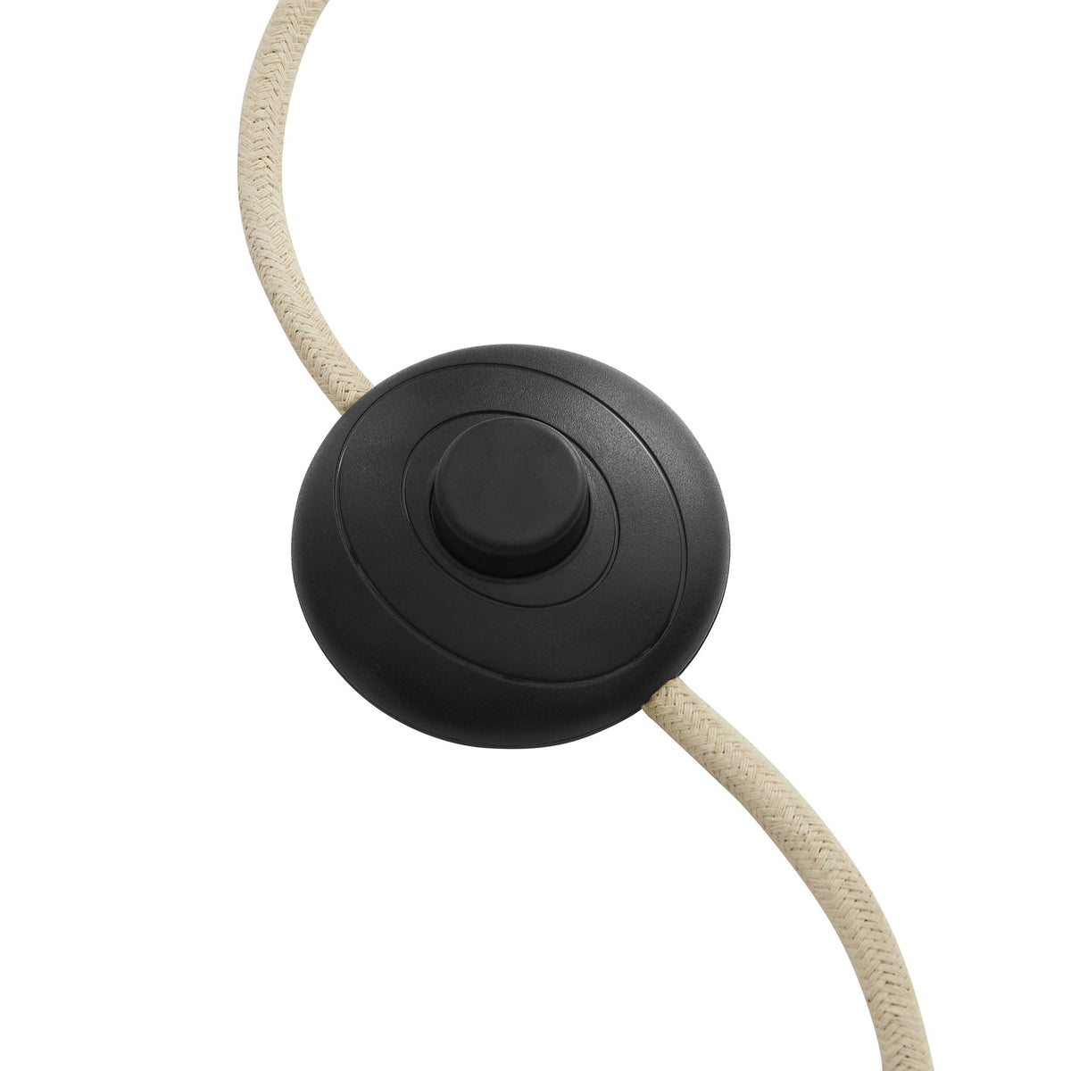 Saylor floor lamp base with rope-wrapped cord in black finish on Tampa Home & Garden Store