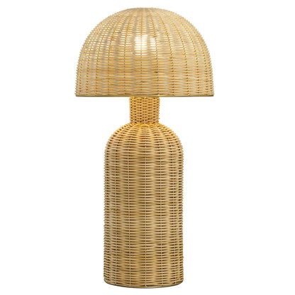 Briar Rattan Table Lamp by Modway, natural woven rattan dome shade and cylindrical base on Tampa Home & Garden Store