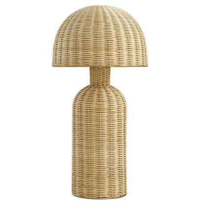 Briar Rattan Table Lamp natural tan woven rattan dome shade by HouseOfZazla on Tampa Home & Garden Store