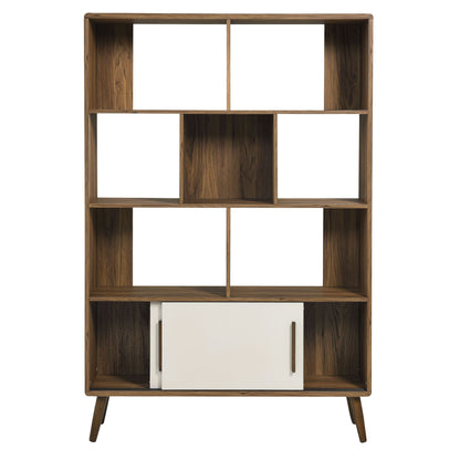 Transmit 45in bookcase with sliding doors walnut finish by HouseOfZazla on Tampa Home & Garden Store