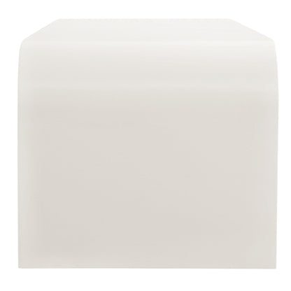Waterflute 70-inch white sideboard cabinet with rounded corners for a minimalist living room on Tampa Home & Garden Store
