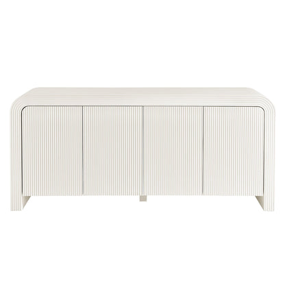 Waterflute 70in fluted sideboard cabinet by Modway in cream ribbed finish on Tampa Home & Garden Store